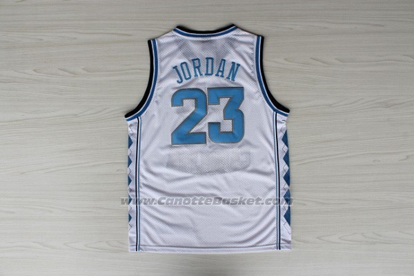 Maglia NCAA North Carolina Tar Heels Michael Jordan #23 Bianco